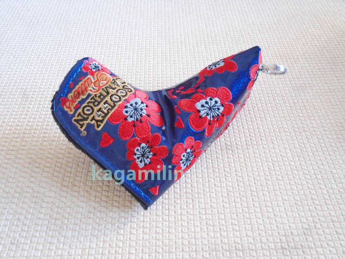 パターカバースコッティキャメロンツアーツアー支給 新作 磁石タイプ開閉 FLOWER 赤黒拍卖