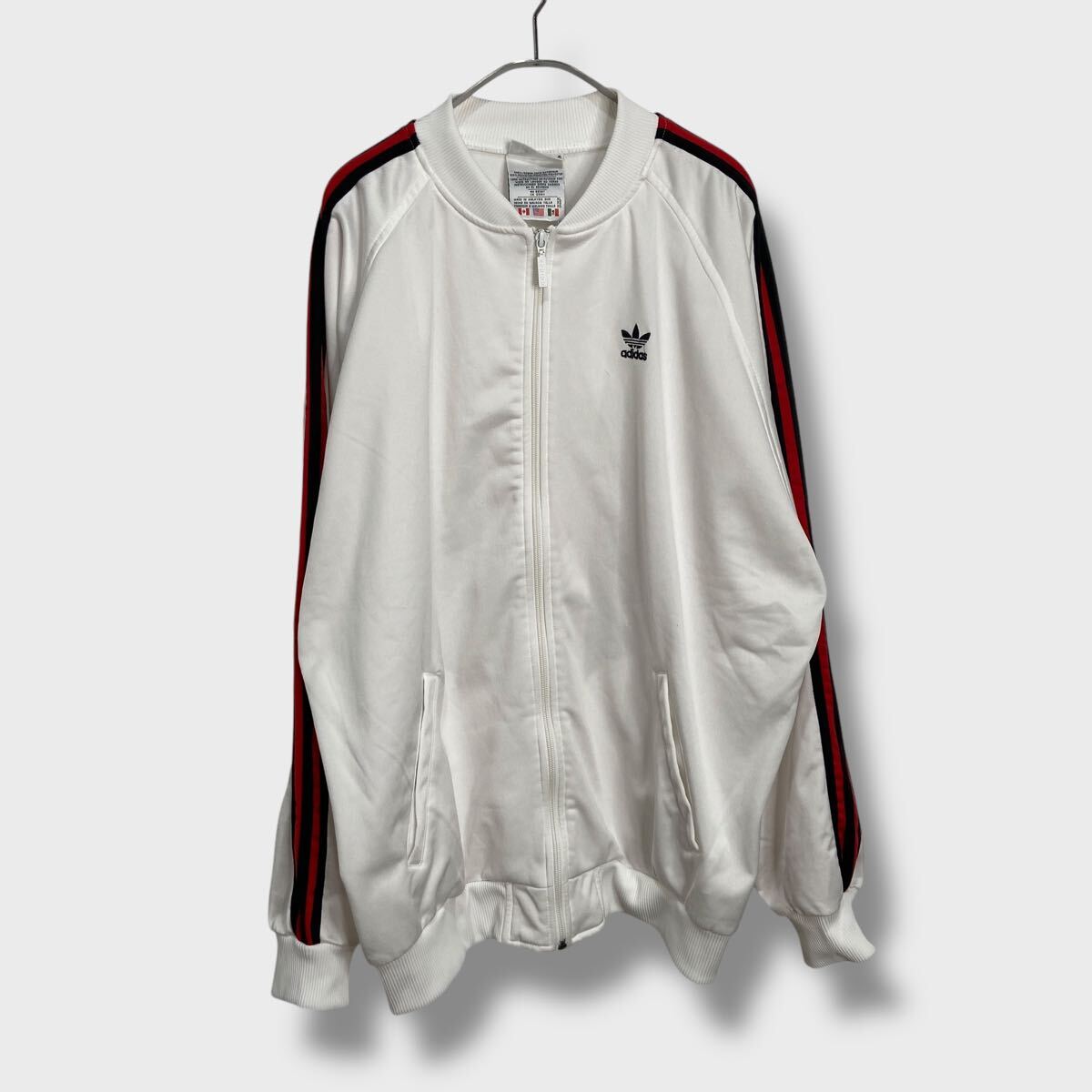 送料無料☆90s☆adidas☆アディダス☆トラックジャケット☆ジャージ☆ホワイト☆XL拍卖