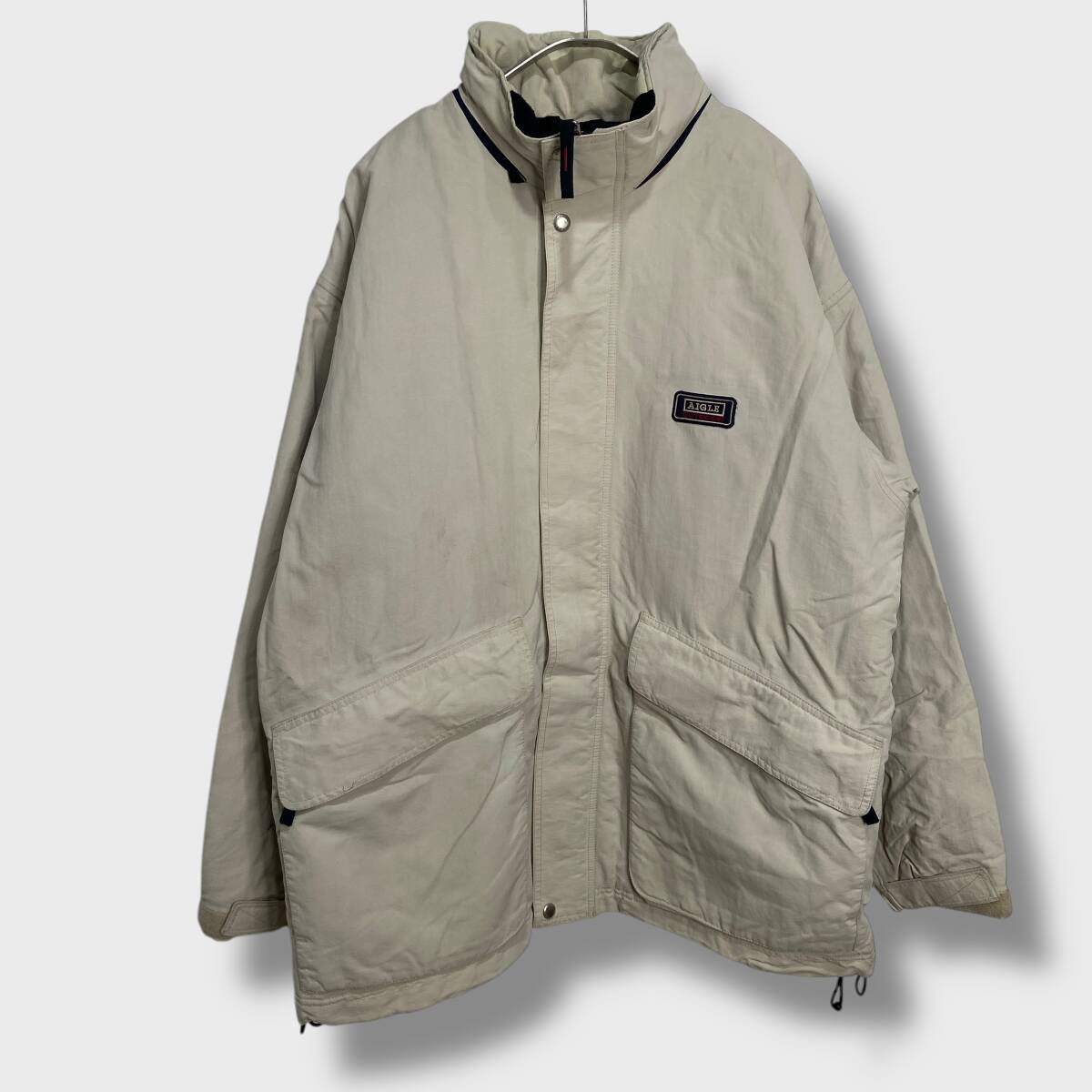 送料無料☆AIGLE☆エーグル☆ライナーフリースジャケット☆マウンテンジャケット☆アウトドア☆アイボリー☆L☆B25M拍卖