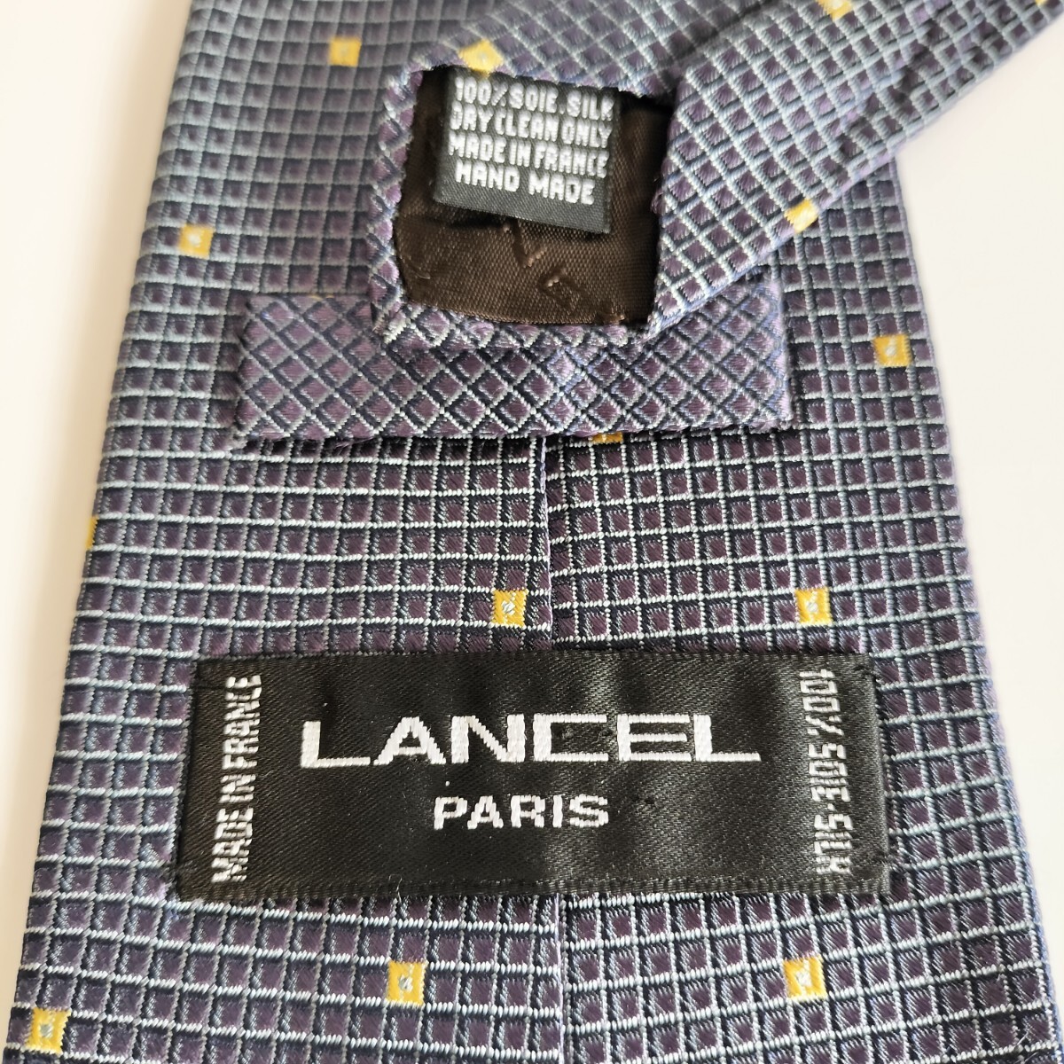 LANCEL(ランセル )グレーゴールドミクロスクエアドットネクタイ拍卖