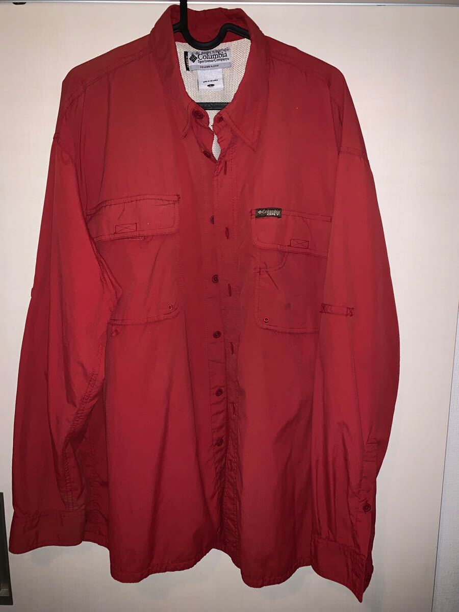 Columbia GRT ロングシャツ Lサイズ OUTDOOR 長袖 シャツ 登山 古着 キャンプ 拍卖