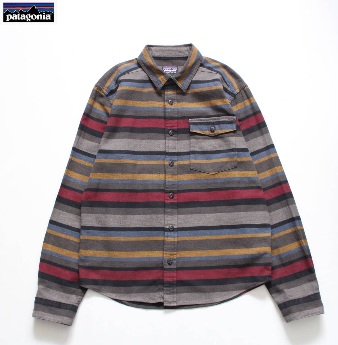 【 patagonia パタゴニア 】長袖 ライトウエイト フィヨルド フランネル シャツ XS ネルシャツ 54020 2018年 ボーダー ネイティブ拍卖