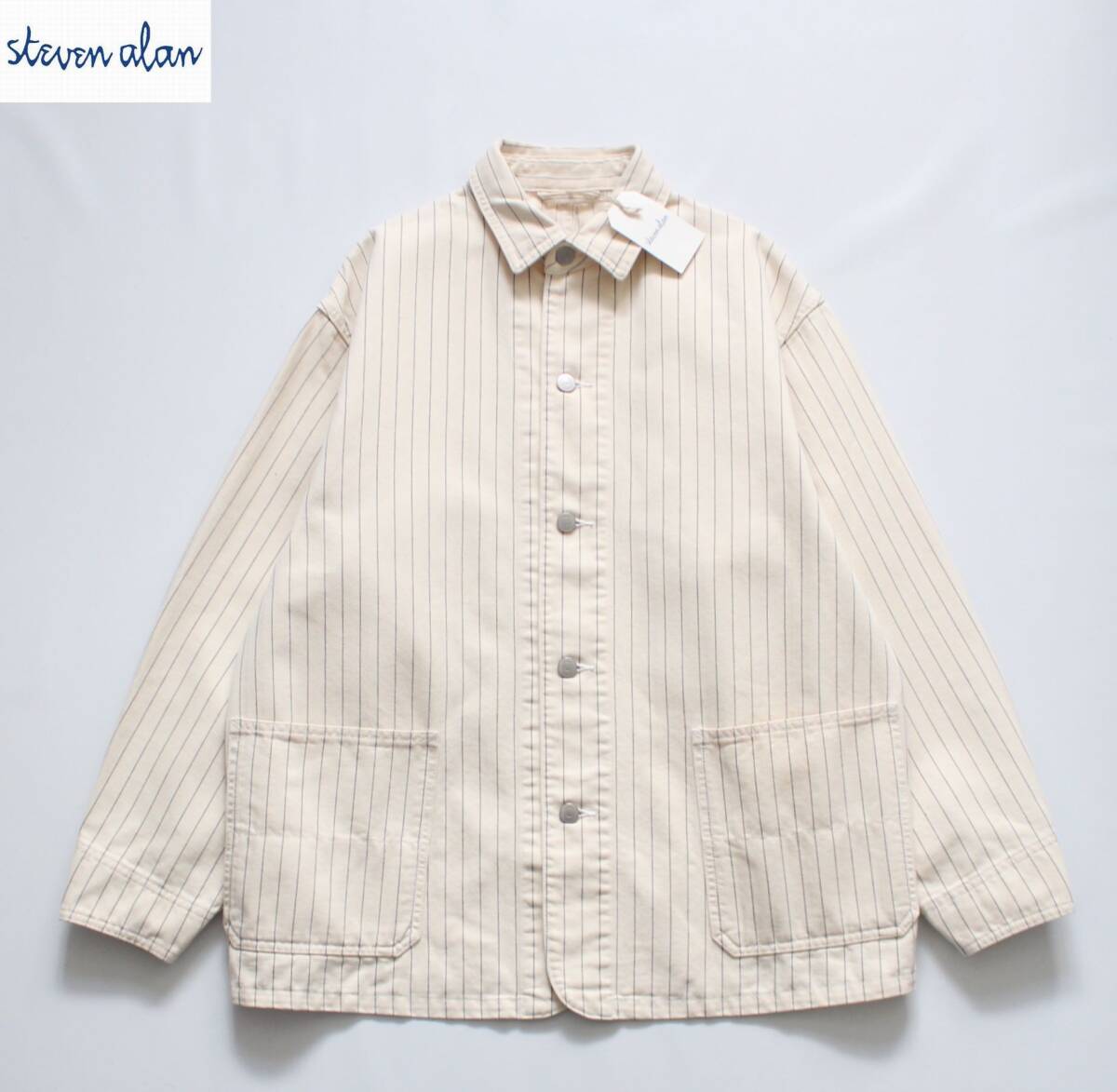 未使用【 Steven Alan スティーブンアラン 】コークストライプ コットン カバーオール S 定価\35,200 ヘリンボーン ジャケット拍卖