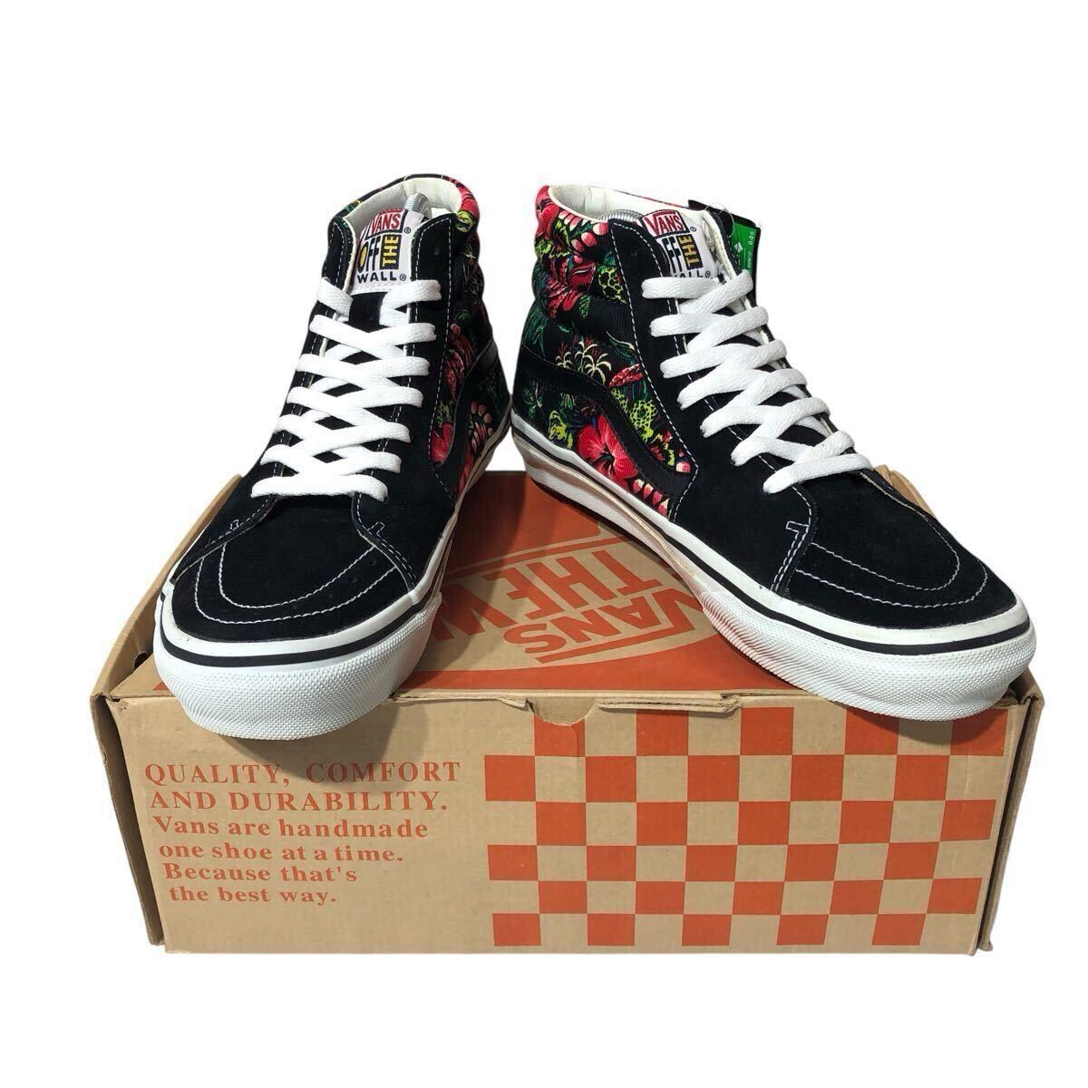 別注 デッドストック 未着用 タグ付 ● VANS×BEAMS ヴァンズ×ビームス ● V38-47BE SK8-HI スケート ハイ ハイビスカス柄 ハイカット拍卖