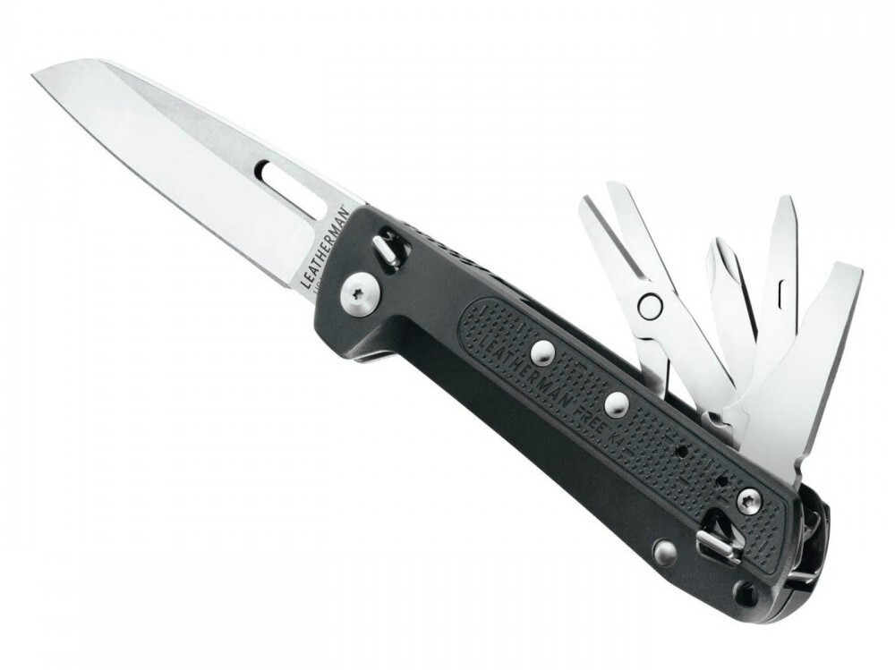 Leatherman USA No. FRK-4ZGYフリーK4・Stainless Steel アルマイトハンドル・Closed:11.5cm・ナイフ刃渡り8.4cm・9機能拍卖