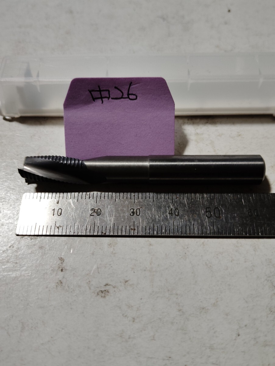 中26 中古美品 超硬ラフィングエンドミル 元刃径 Φ8 YG製 超硬エンドミル DIY 消耗品拍卖