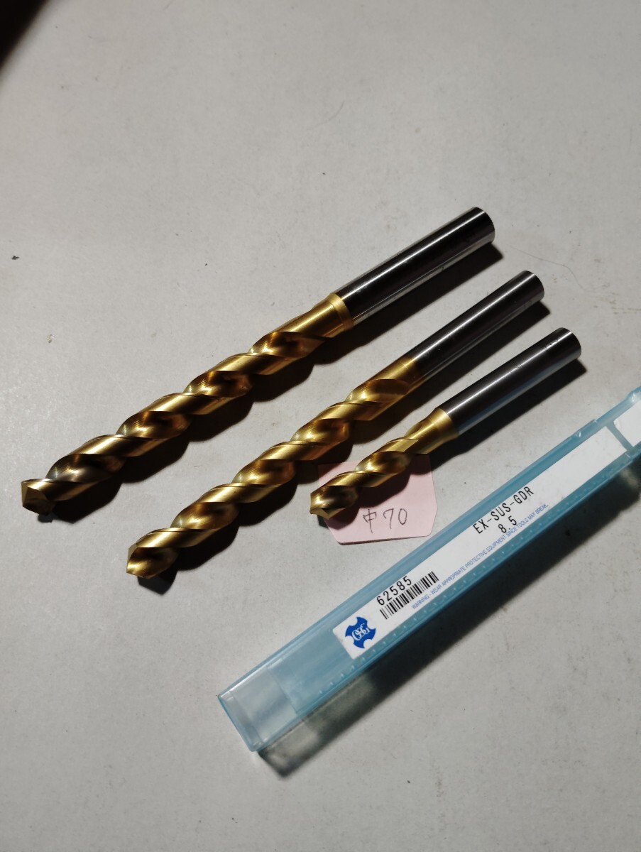 中70 中古 ドリル OSG GDR他 Φ8.5 Φ10 Φ11 ステンレス コーティングドリル エンドミルシャンク DIY 消耗品拍卖