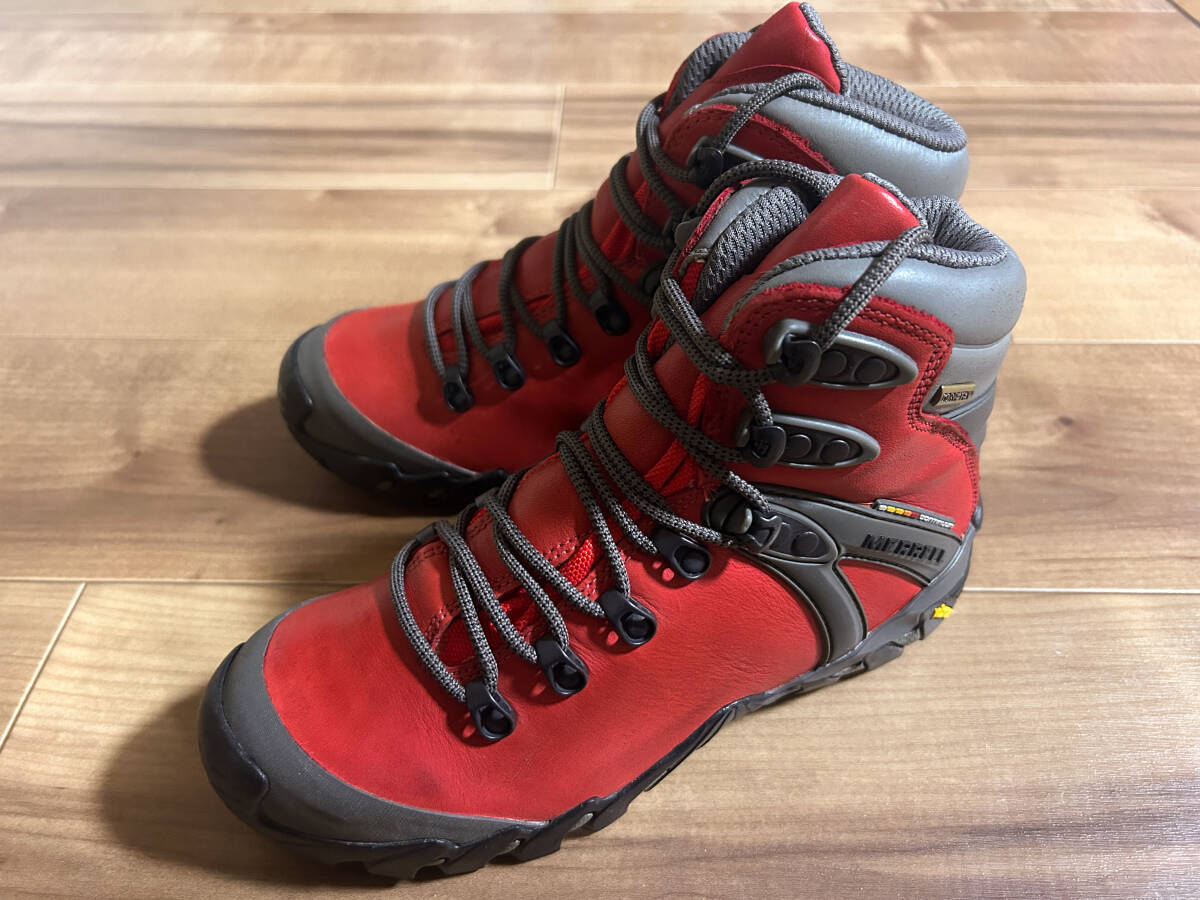 美品、レア! MERRELL メレル SWITCHBACK GORE-TEX スイッチバック ゴアテックス 赤 レッド 22.5cm US5.5 登山靴 トレッキングブーツ拍卖