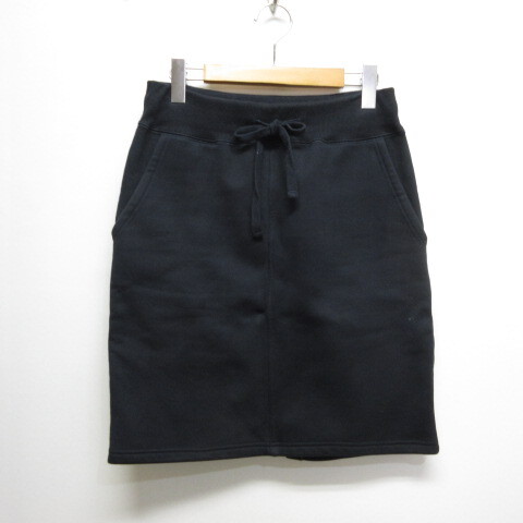 グランドパーク ニコル Grand PARK NICOLE スウェット タイト スカート 裏起毛 F ネイビー スリット ウエストゴム レディース拍卖