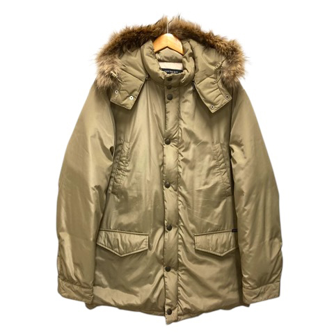 カルバンクラインジーンズ Calvin Klein Jeans ダウンジャケット ブルゾン アウター フード ファー フェザー混 長袖 XL ベージュ メンズ拍卖