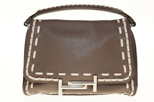 トッズ TOD'S DOUBLE T BAG 2WAY ダブルT バッグ ショルダー ハンド レザー ステッチ 【ブランド古着ベクトル】●▲■250227 レディース拍卖