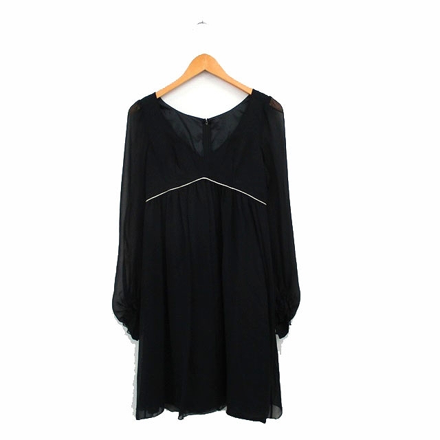 ジルスチュアート JILL STUART ワンピース 長袖 ロング シンプル 4 ブラック 黒 /KT26 レディース拍卖