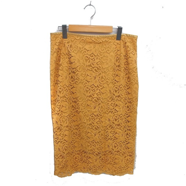 ロペ ROPE タイト スカート ロング レース 薄手 バックジップ EX-3 ライトブラウン 茶 /TT レディース拍卖