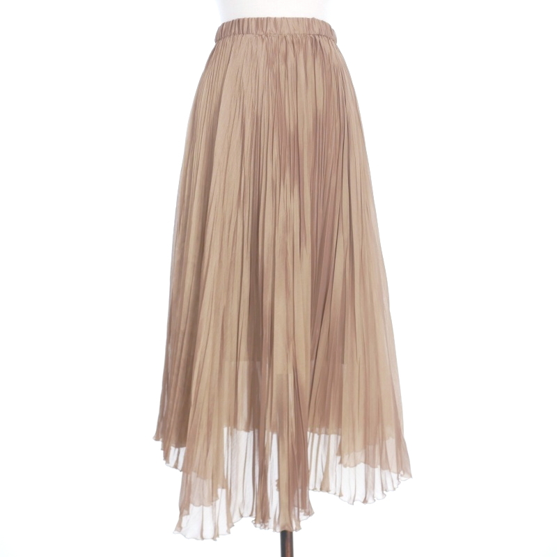 スピック&スパン Spick&Span 20SS シアープリーツスカート フレア 36 ベージュ 20060200312020 レディース拍卖