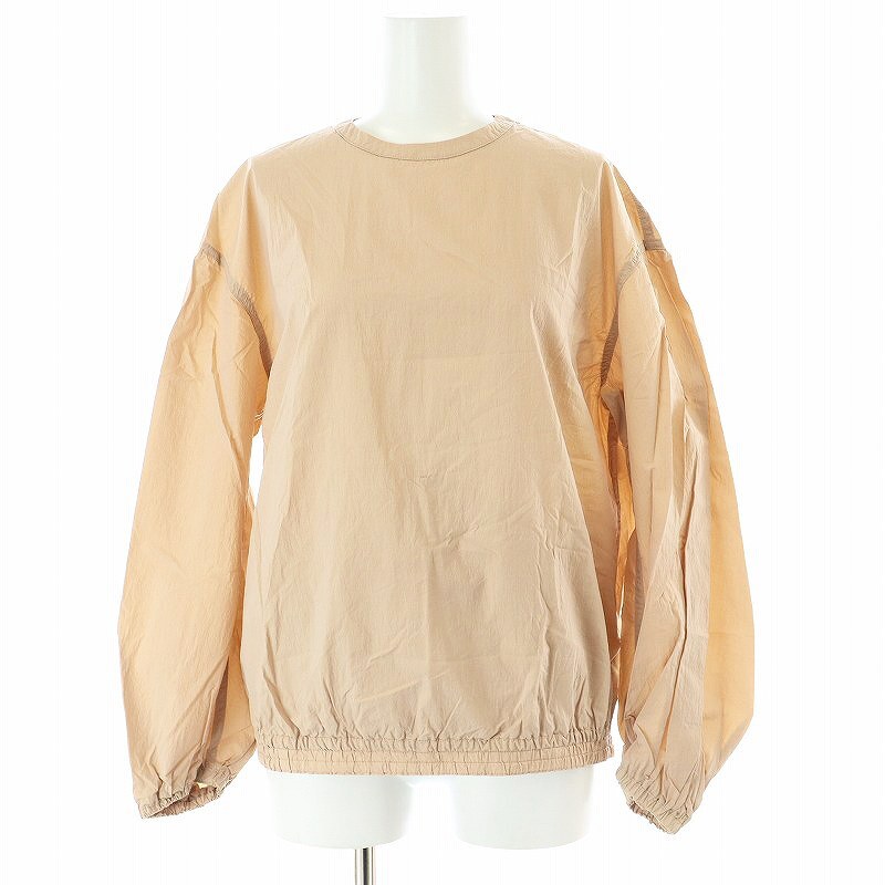 ドゥロワー Drawer コットンナイロンプルオーバー カットソー 長袖 クルーネック 36 S ピンク /AT ■OS レディース拍卖