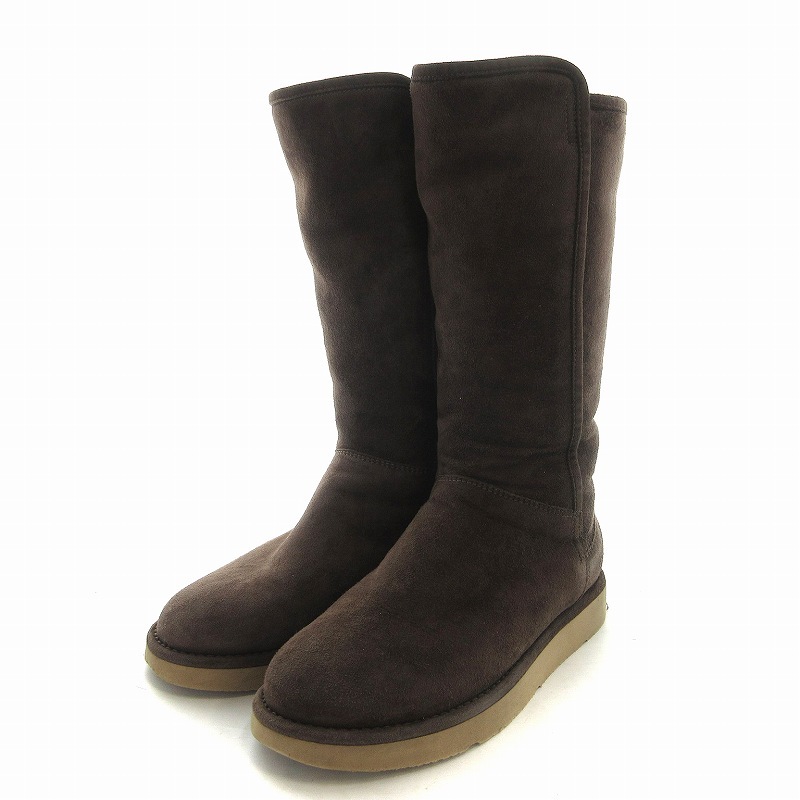 アグ オーストラリア UGG australia W ABREE ムートン ブーツ ロング スエード エスプレッソ US6 23cm 茶 ブラウン /EA レディース拍卖