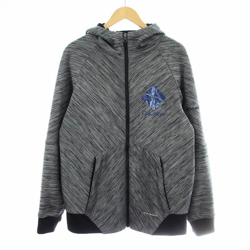 コロンビア Columbia モリソンアベニューフルジップフーディー PM1581 パーカー 長袖 ジップアップ 総柄 ロゴプリント L グレー拍卖