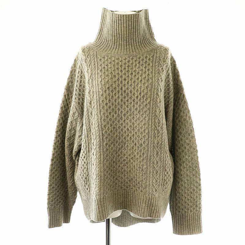 スピック&スパン Spick&Span HAMILTON ケーブルタートル ニット セーター ウール F グレー /MI ■OS レディース拍卖