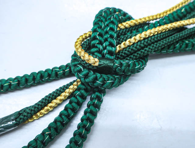 《古美術京松》【着物】 和装小物 帯締め 帯締 丸組 金糸 ラメ R6W-192拍卖