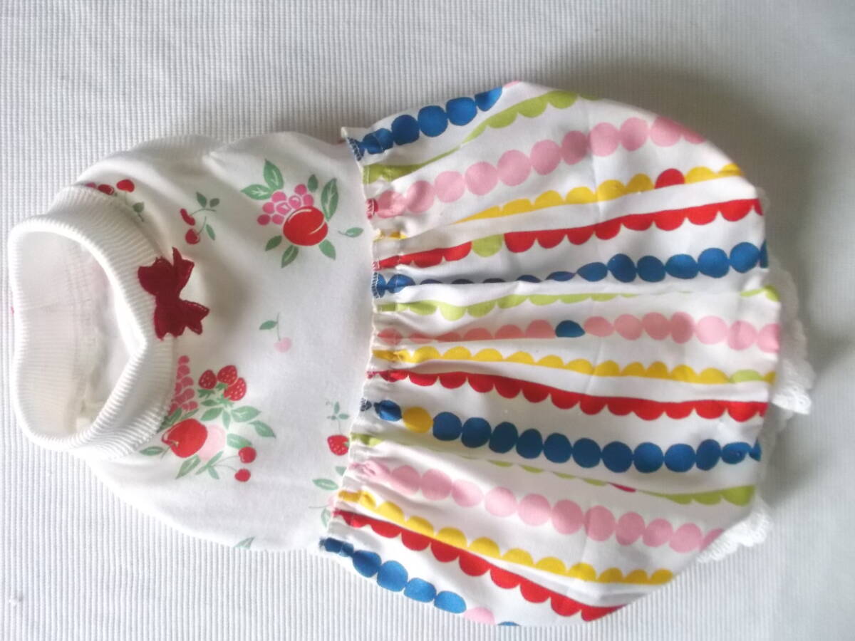 ★胴42cm★フルーツ柄のバルーン風ワンピース拍卖