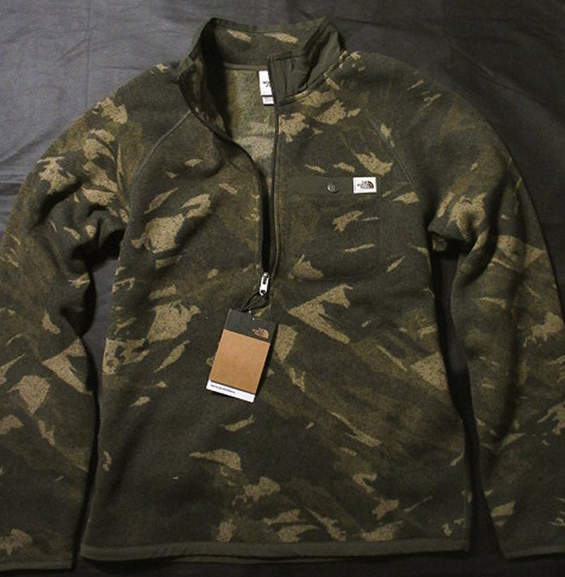 本物正規◆ノースフェイス◆厚手 ニット ハーフジップ フリース/GORDON LYONS■M■迷彩柄 CAMO■新品/アメリカ限定■C0X■SWEATER拍卖