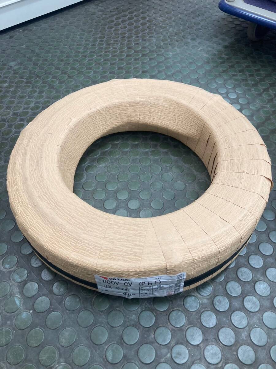 【未使用品】【0924】★矢崎 YAZAKI 600V-CV(PbF) 3×8㎜ 50M ITBB09TGPVJK拍卖