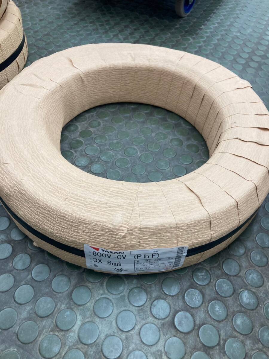 【未使用品】【0924】★矢崎 YAZAKI 600V-CV(PbF) 3×8㎜ 50M ITTA7K81EJ8C拍卖