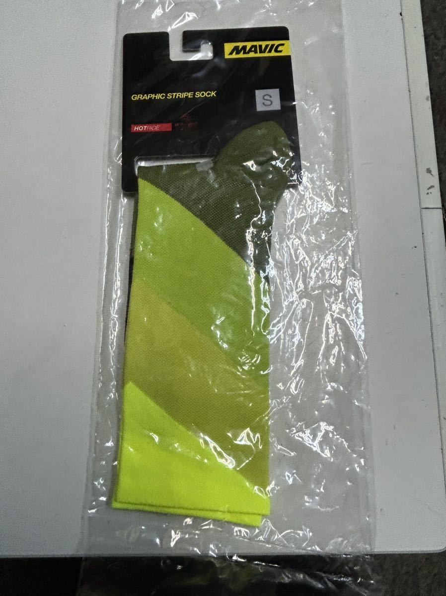 新品 未使用 マビックサイクリングソックス グラフィックストライプ Sサイズ21.5cm~24cm(35~38) 適温15~25度 MAVIC マヴィック拍卖