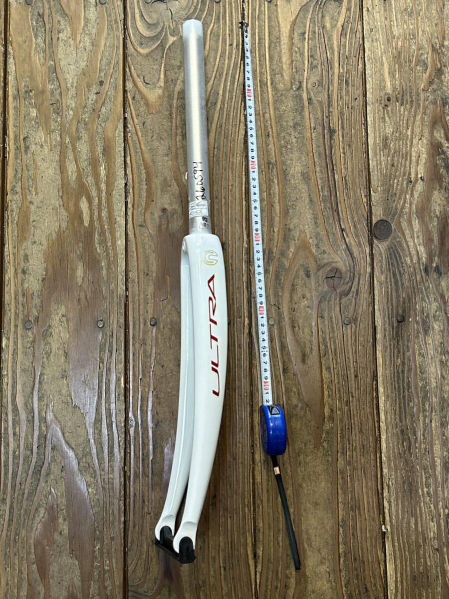 送料込 未使用『キャノンデール アルミコラム フロントフォーク オーバーサイズ ロードバイク700c用』オフセット45mm 重量626g 拍卖