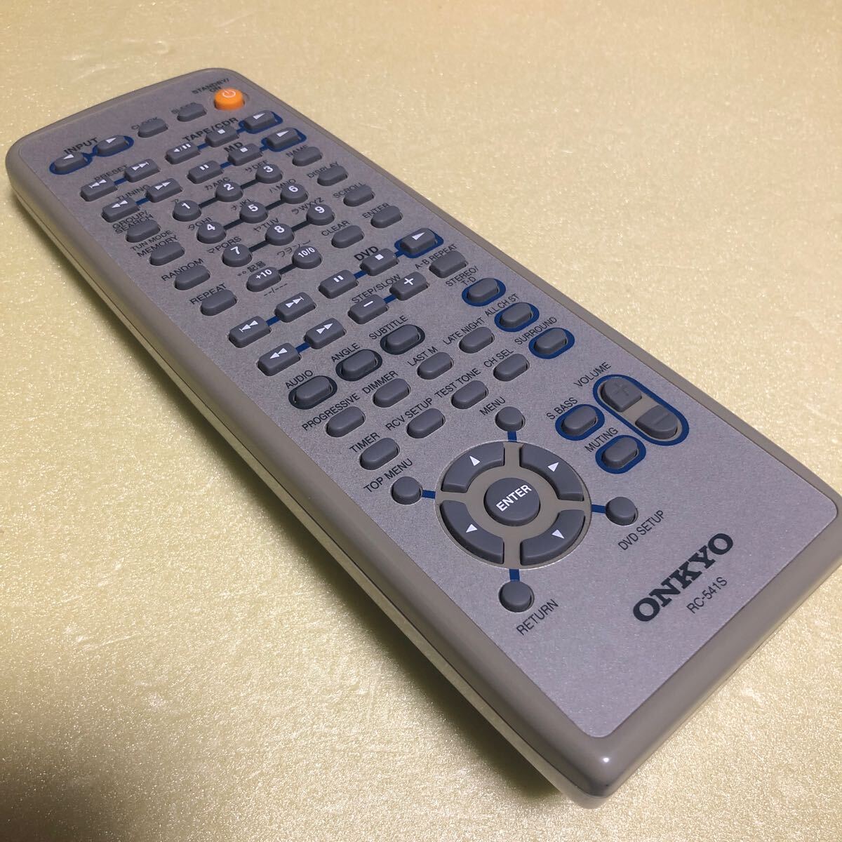 冒険価格!オンキョー ONKYO RC-541S オーディオリモコン FR-9GXDV/FR-7GXDV用 リモコン 動作品。拍卖
