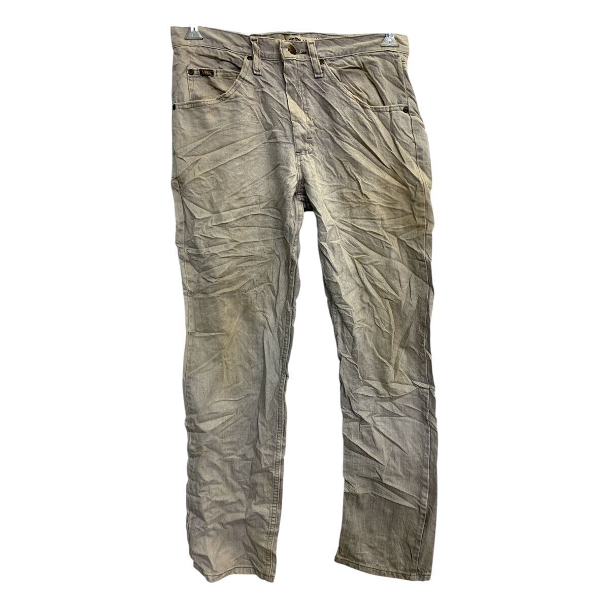Lee デニムパンツ W32 リー レギュラーフィット グレージュ コットン メキシコ製 古着卸 アメリカ仕入 2502-74拍卖