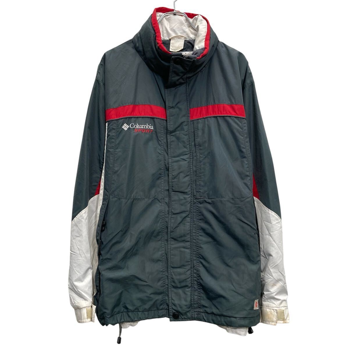 Columbia マウンテンジャケット コロンビア L グレー ホワイト アウトドア キャンプ 防寒 古着卸 アメリカ仕入 a702-6599拍卖