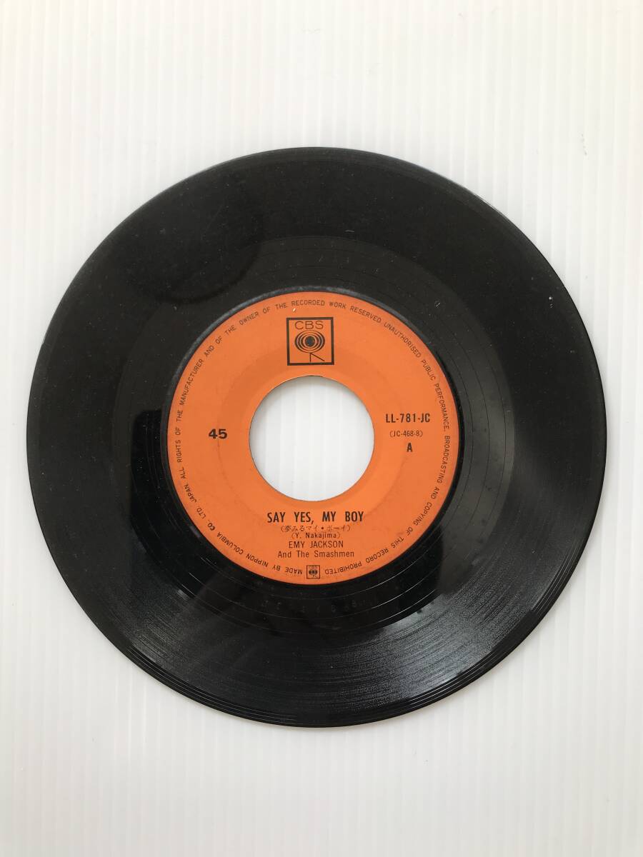 レコード EMY JACKSON And The Smashmen SAY YES,MY BOY 夢みるマイ・ボーイ DON’T BREAK MY HEART 涙のハート  HF7846拍卖
