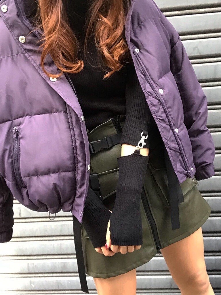 新品未使用!WEGO パデッドショートジャケット ダウンコート パープル拍卖