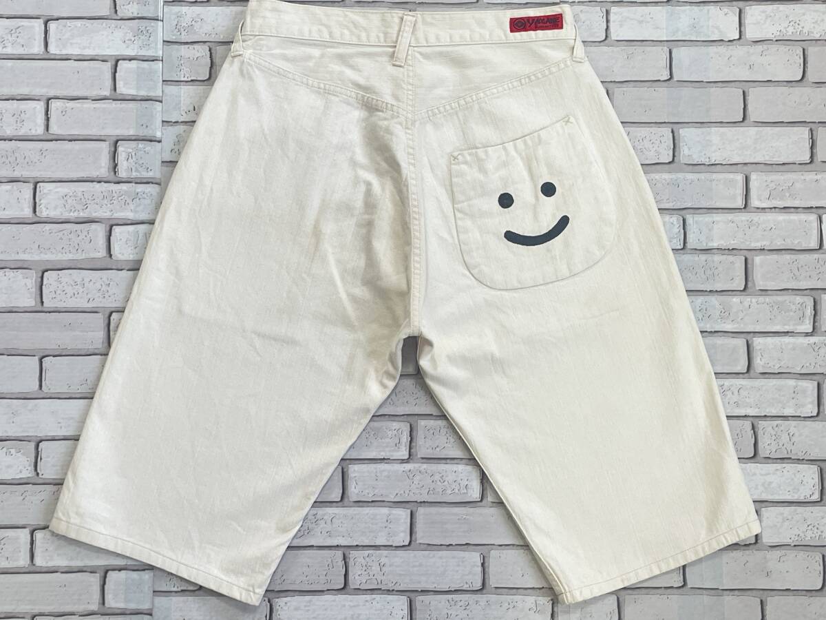 USED エヴィス EVISU YAMANE スマイルペイント ハーフパンツ サイズ32拍卖
