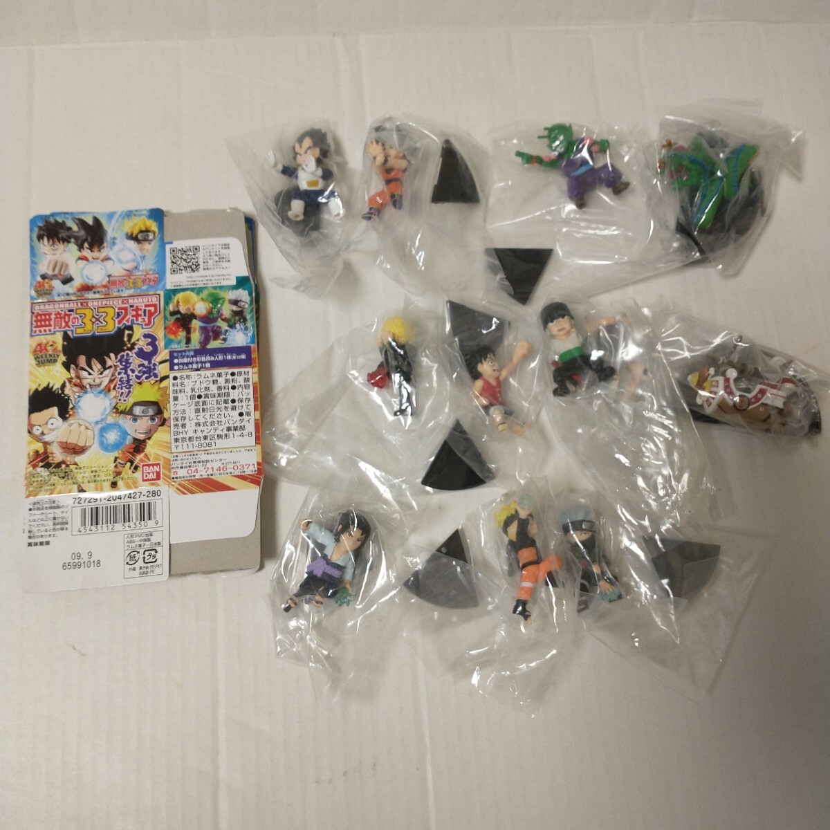 内袋未開封■無敵の3×3フィギュア 11種セット JUMP 40TH ドラゴンボール ワンピース ナルト DRAGONBALL ONEPIECE NARUTO バンダイ拍卖