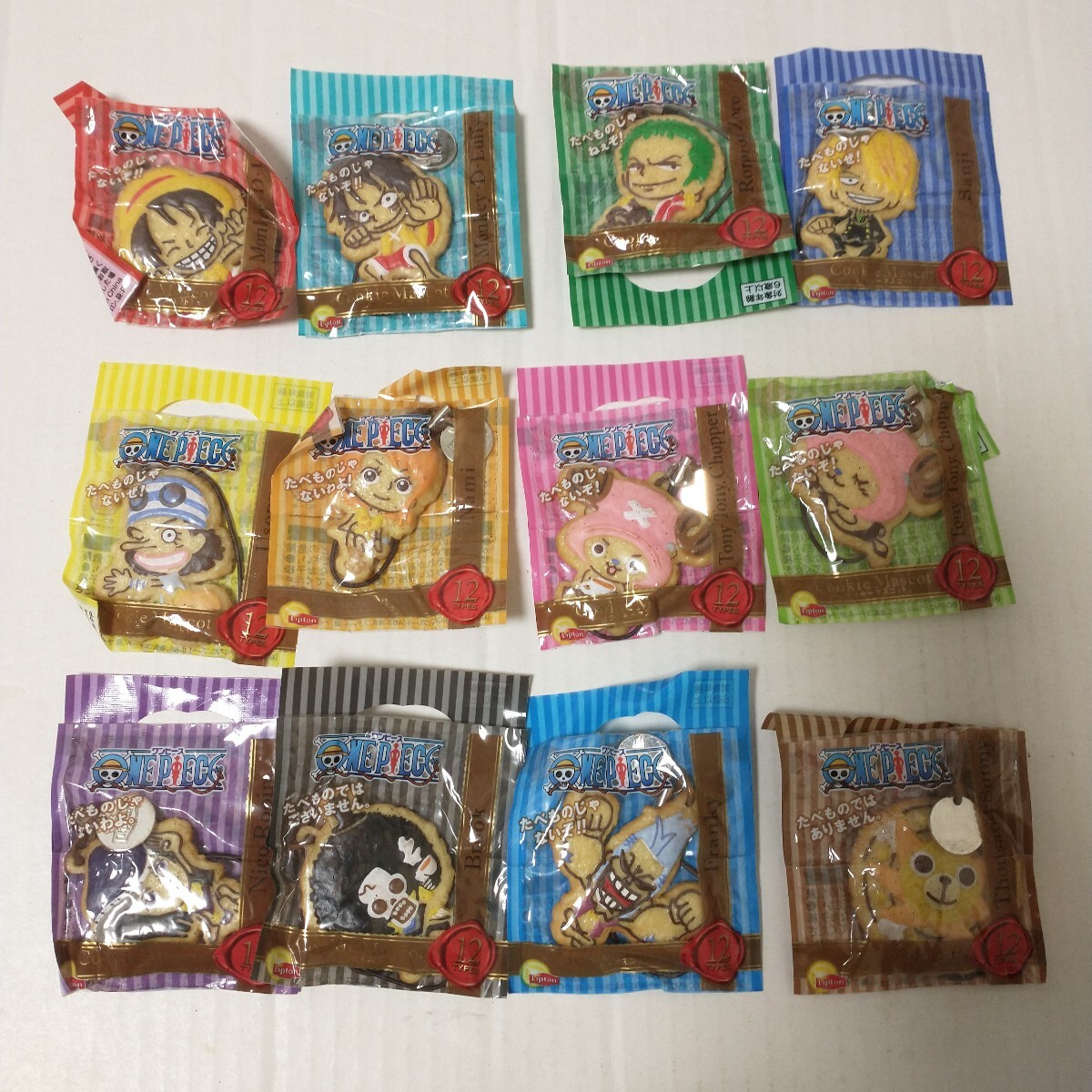 未開封品■ONEPIECE クッキーマスコット全12種セット Liptonリプトン ワンピース拍卖