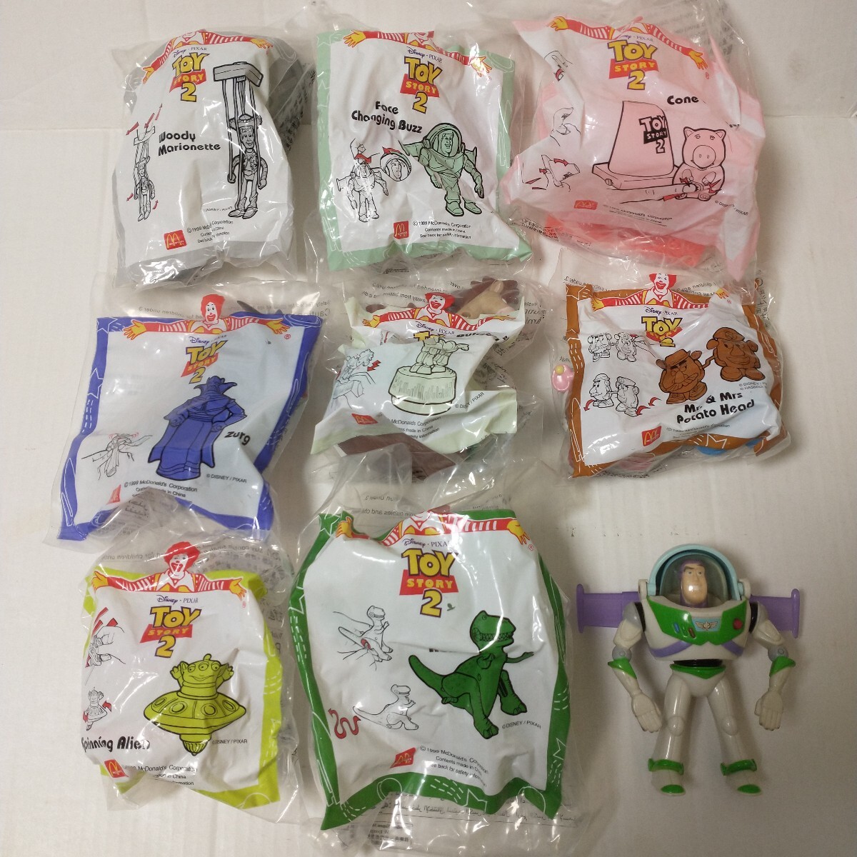 未開封■ トイ・ストーリー2 マクドナルド ハッピーセット フィギュア全8種セット TOY STORY2 ディズニーピクサー PIXAR拍卖