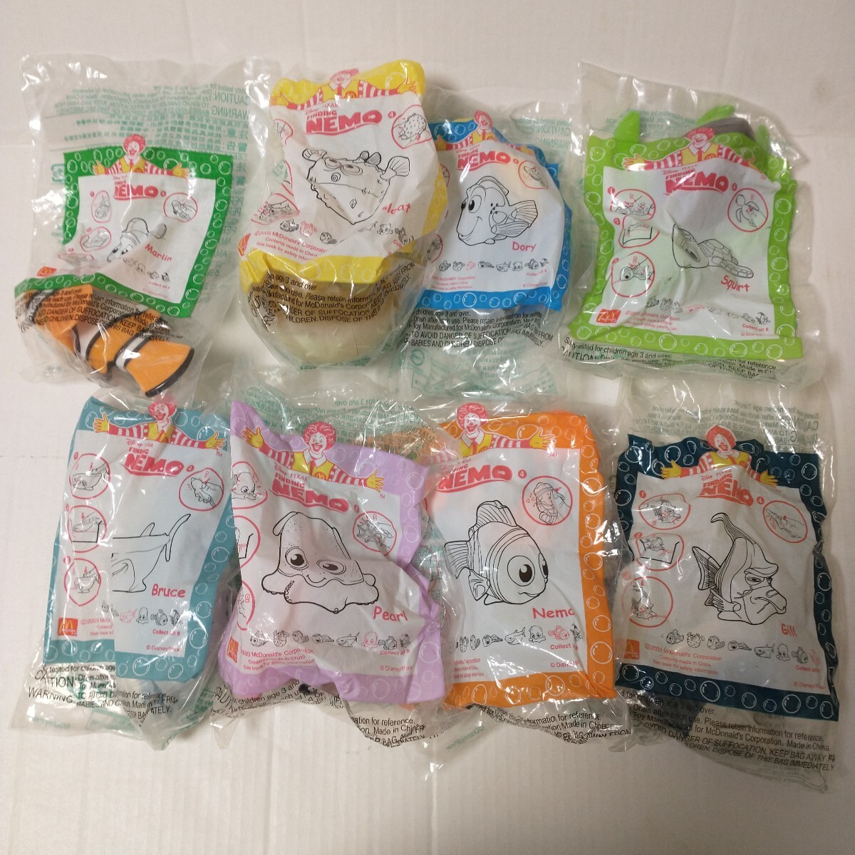 未開封品■ マクドナルド ハッピーセットファインディング・ニモ フィギュア全8種セット拍卖