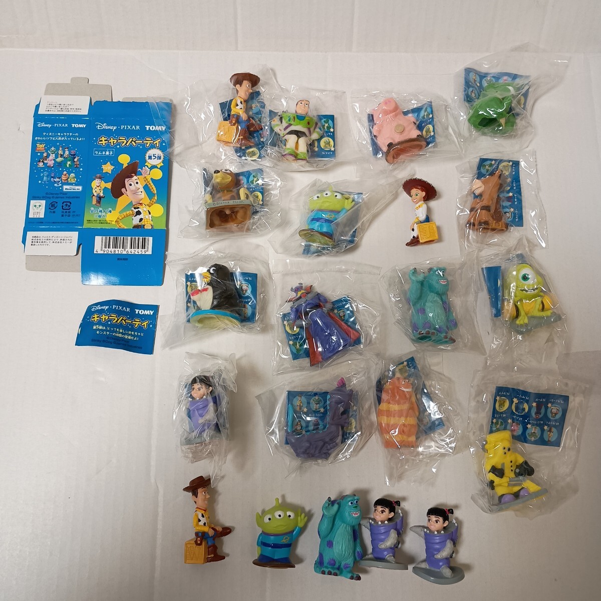内袋未開封多数■TOMY ディズニーピクサー キャラパーティ 第5弾シークレット含む全16種+ダブり5個 トイストーリー モンスターズインク拍卖