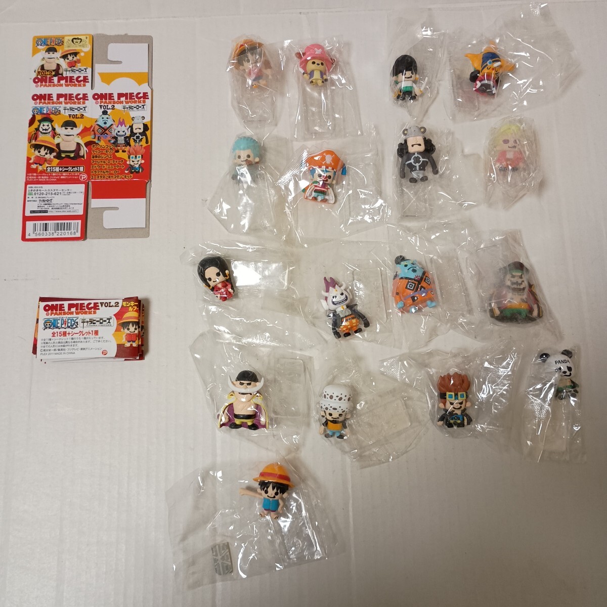 内袋未開封■ONEPIECE×PansonWorks キャラヒーローズvol.2 シークレット含む全16種フルコンプセット+限定ルフィ プレックス ワンピース拍卖