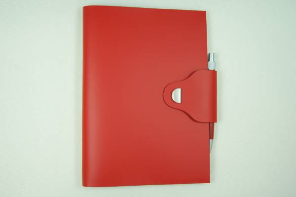 【新品・即決有】★レザー製ノートカバー★ レッド拍卖