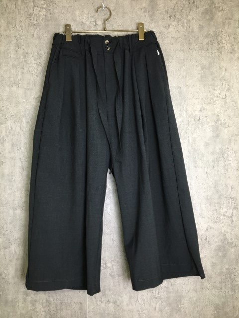 日本製 SILLAGE シアージ HAKAMA PANTS ハカマ パンツ ワイド ユタナン グレー F 33888877#2拍卖