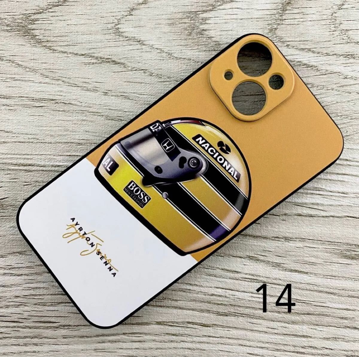 アイルトン・セナ ヘルメット iPhone 14 ケース F1 マクラーレン ロータス ホンダ ブラジル スマホ拍卖