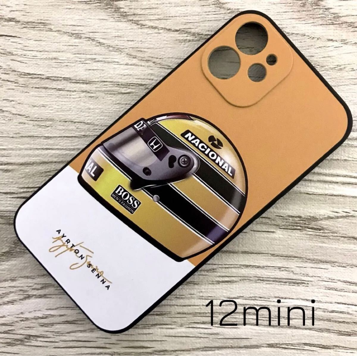アイルトン・セナ ヘルメット iPhone 12 mini ケース F1 マクラーレン ロータス ホンダ ブラジル スマホ拍卖