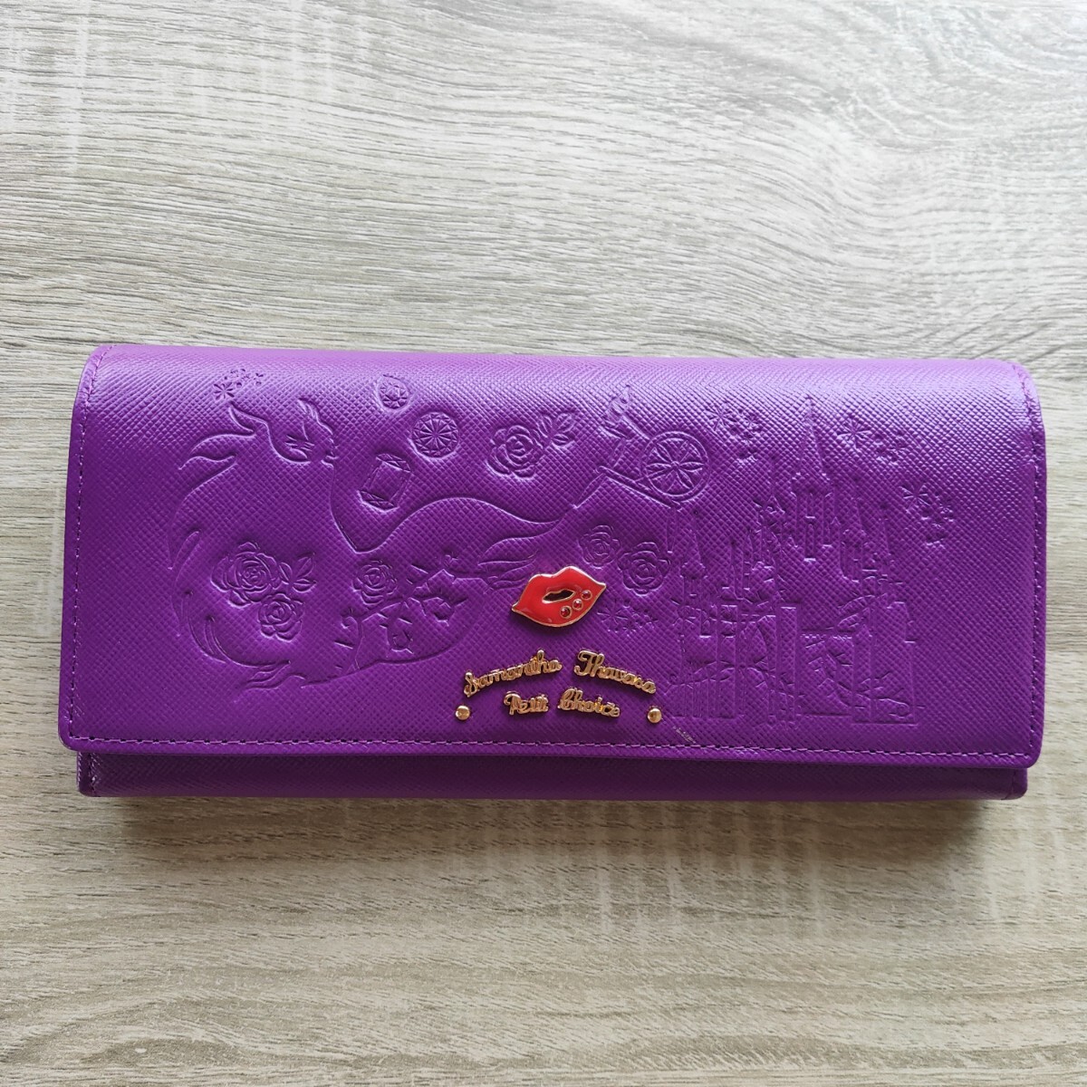 【送料無料・匿名配送】新品 サマンサタバサプチチョイス マレフィセント 被せ長財布 ディズニー Samantha Thavasa Petit パープル拍卖