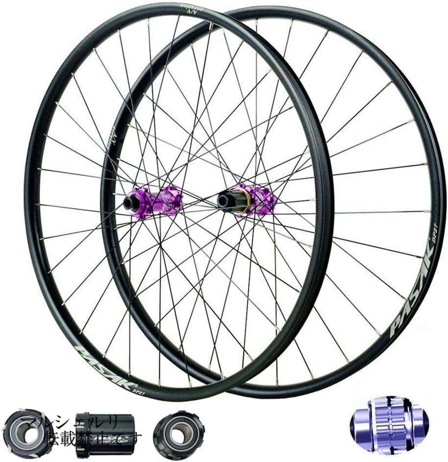 MTB バイクホイール 26インチ、ハイブリッド/シールドベアリング 110 148MM スルーアクスルサイクリングリム 28 穴 11/12 スピード用拍卖