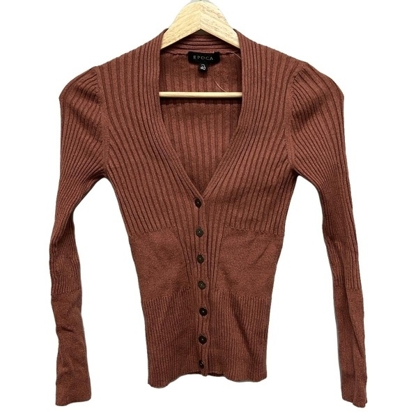 エポカ EPOCA カーディガン サイズ40 M - ボルドーピンク レディース 長袖/ラメ トップス拍卖