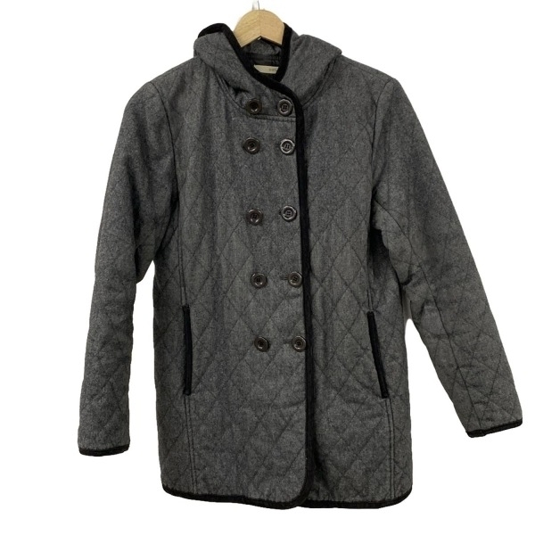 シップス SHIPS - ダークグレー×黒 レディース 長袖/中綿/キルティング/秋/冬 コート拍卖