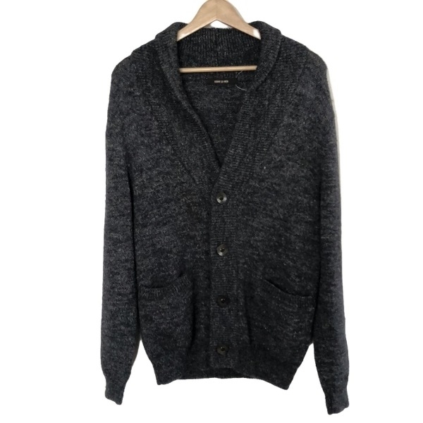 コムサメン COMME CA MEN カーディガン サイズM - ダークグレー×白 メンズ 長袖 トップス拍卖